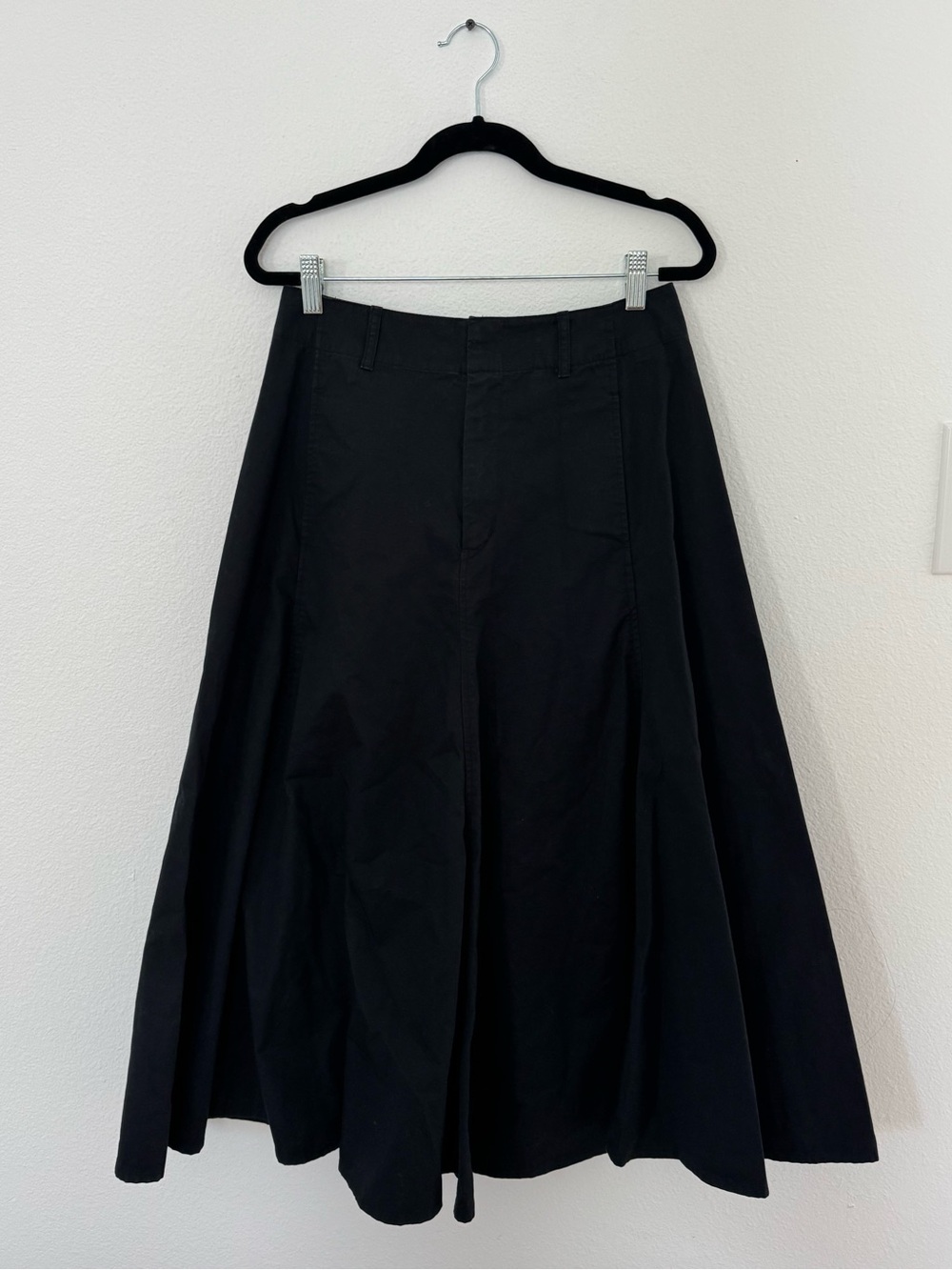 Uniqlo Black A-Line Full Maxi Skirt